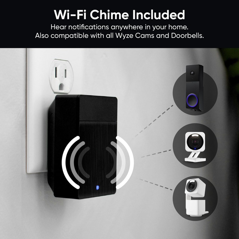 Wireless Duo Cam Video Doorbell (Chime Included), Battery Powered, 2K Full HD... gallery