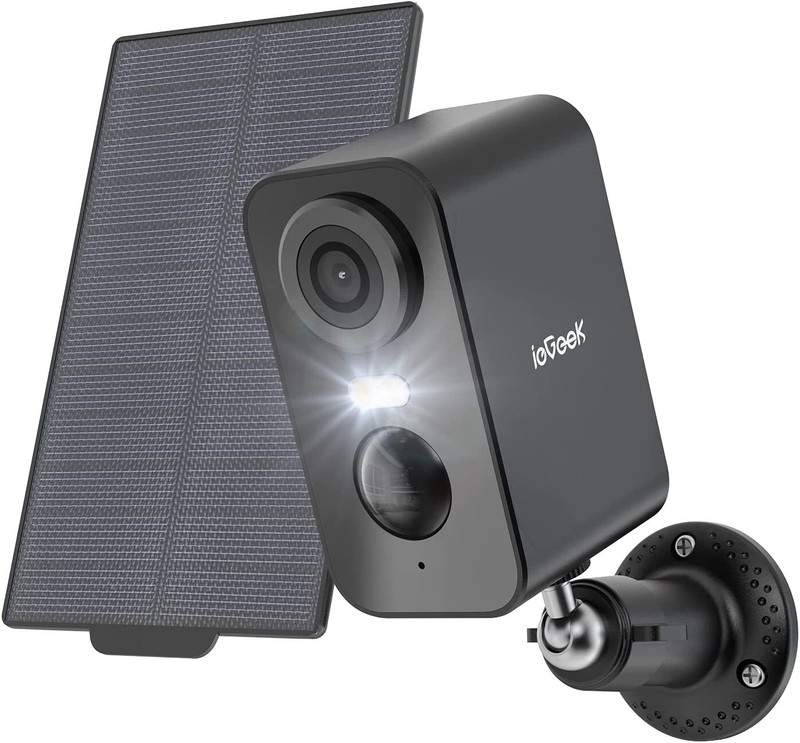 ieGeek Wireless Outdoor 2K Solar Security Camera WiFi Home Battery CCTV System