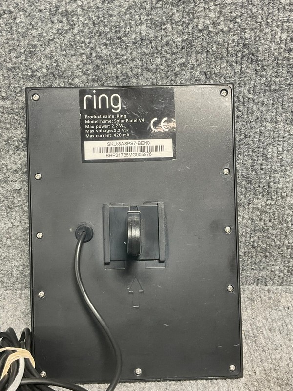 Ring Solar Panel V4 Wall Mount Security Camera White and Black gallery