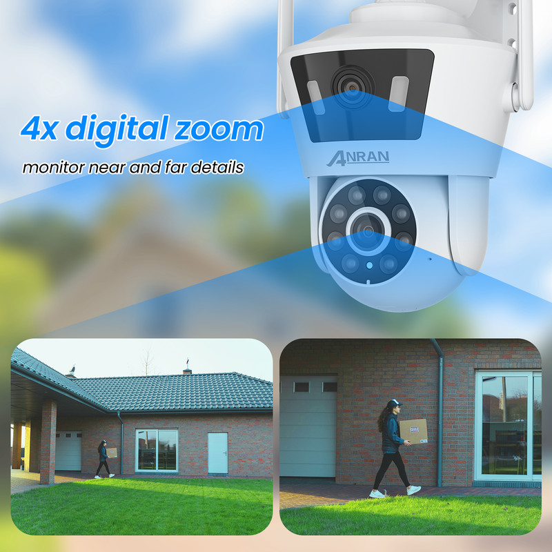 ANRAN 4MP Wireless Pan/Tilt Security Camera Outdoor Dual Lens WiFi Audio Cameras gallery