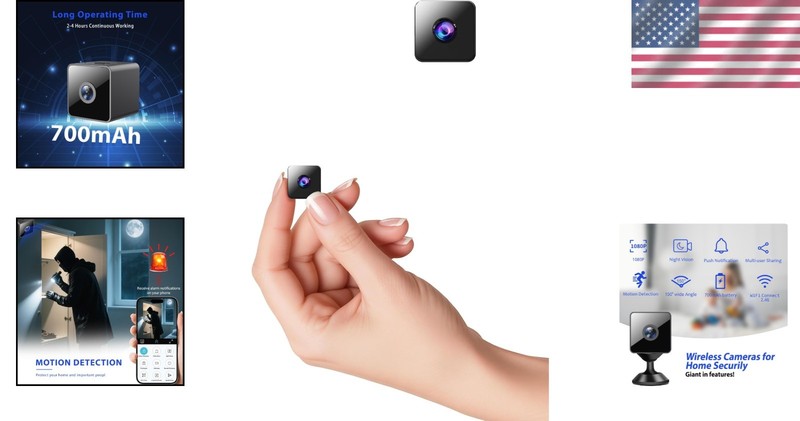 Portable WiFi Mini Camera with Motion Sensor and Night Vision for 2026 Security gallery