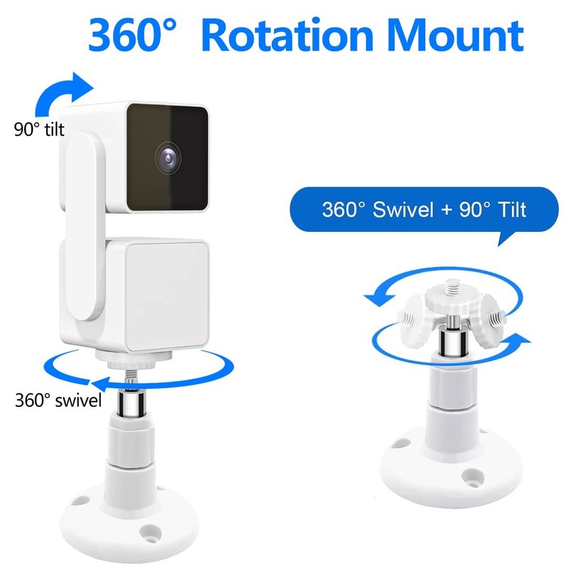 Wall Mount for Wyze Cam Pan V3 and Wyze Cam V4 and V3, 2 Pack 360 Degree Swivel gallery