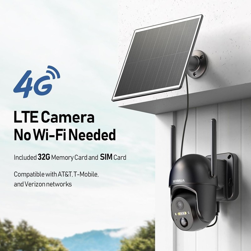 360° Live View Solar Powered 4G LTE Security Camera - Ideal for Remote Locations gallery