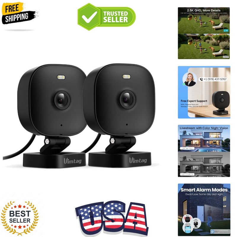 Security Camera Outdoor 2.5K, 2.4G/5G Smart Wi-Fi Cameras for Home Security w…