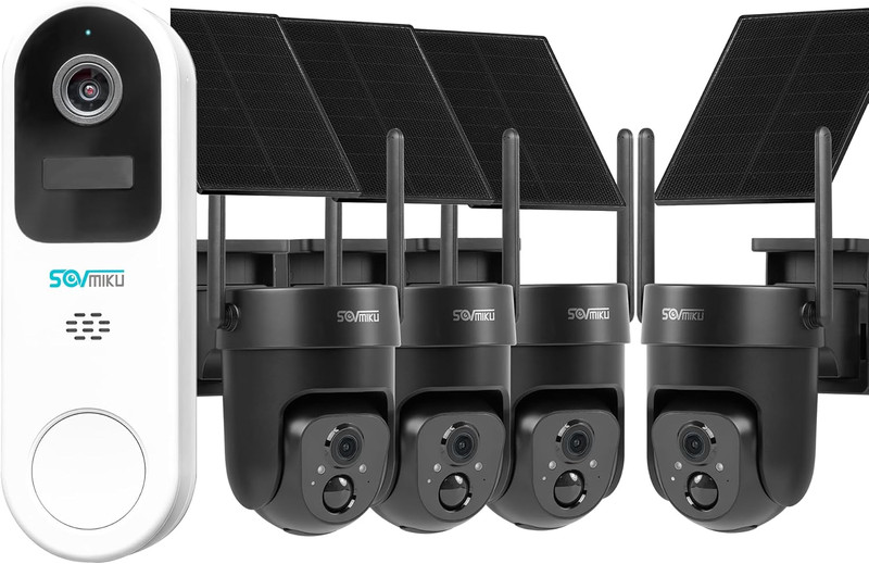 Vicohome DB3 2K Smart Video Doorbell with Chime and 4QB Solar Security Camera Wi
