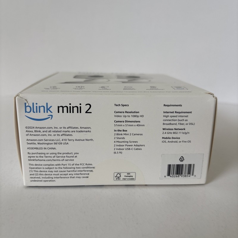 Blink Mini 2 Security Camera, HD Night View, Spotlight, 2-Way Audio, 2-Pack NEW gallery