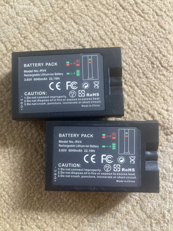 2pcs Battery for Ring Video Doorbell 2/3/4, Spotlight Cam 3.65V 6040mAh New