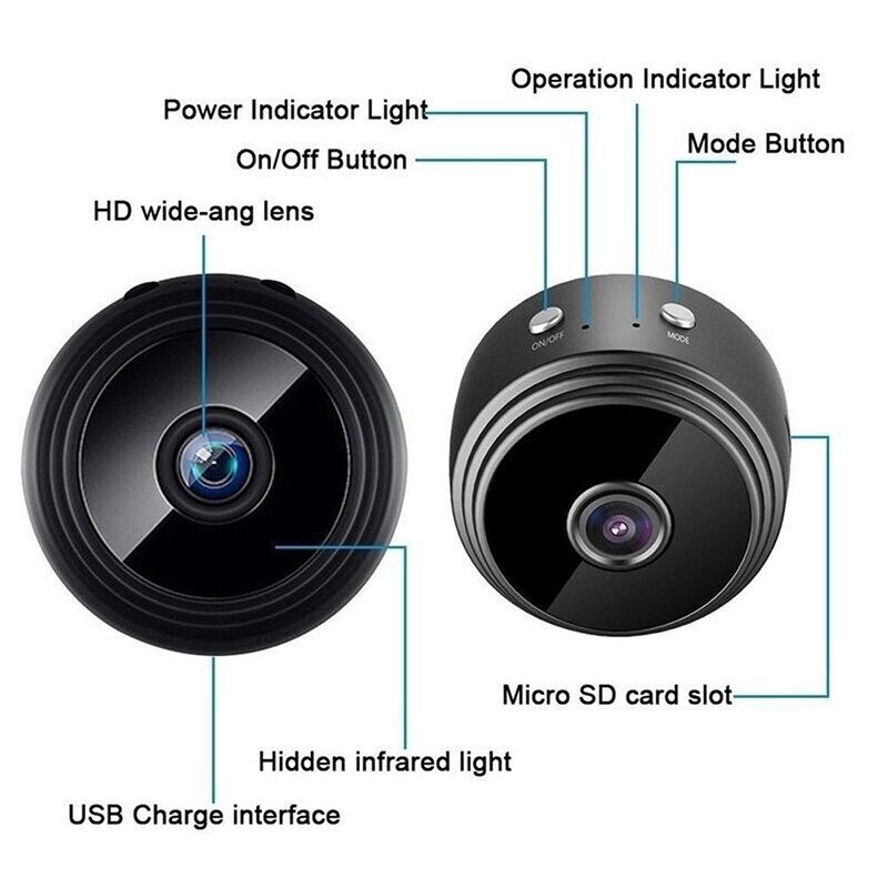 A9 - Mini WiFi Wireless Surveillance Camera, Remote Monitor, Security gallery