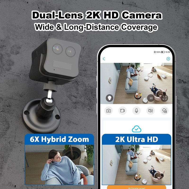 4G LTE Cellular Security Camera No WiFi, Portable 4G Magentic Surveillance Ca... gallery