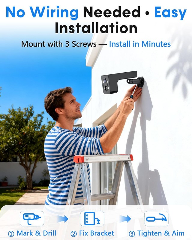 Wireless Solar Outdoor: 2K HD Solar Powered WiFi with AI Motion Detection & C... gallery