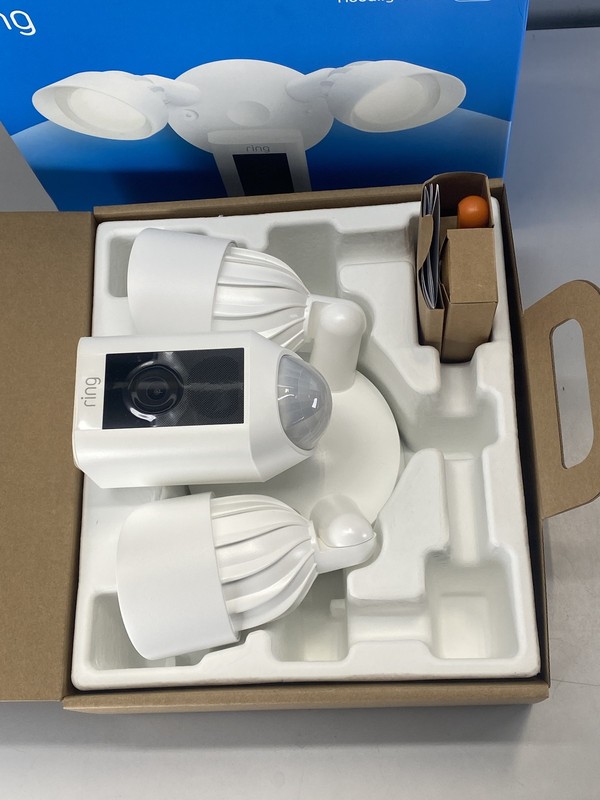 Ring Floodlight Cam Plus Surveillance Camera Outdoor Wired 1080p - White gallery