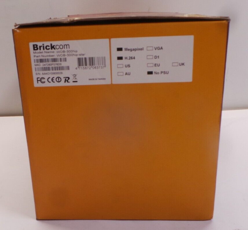 Brickcom WOB-300NP-STAR-KIT 3M HDTV D/N Outdoor Bullet OPEN BOX gallery
