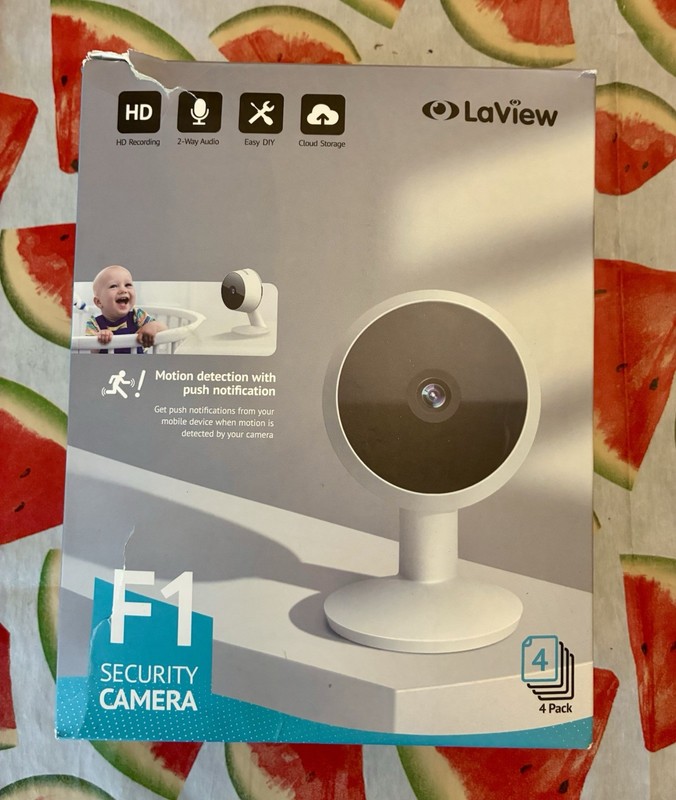 LaView F1 Wi-Fi Indoor HD 4-Pack White, Alexa/Google, Motion, 2-Way gallery
