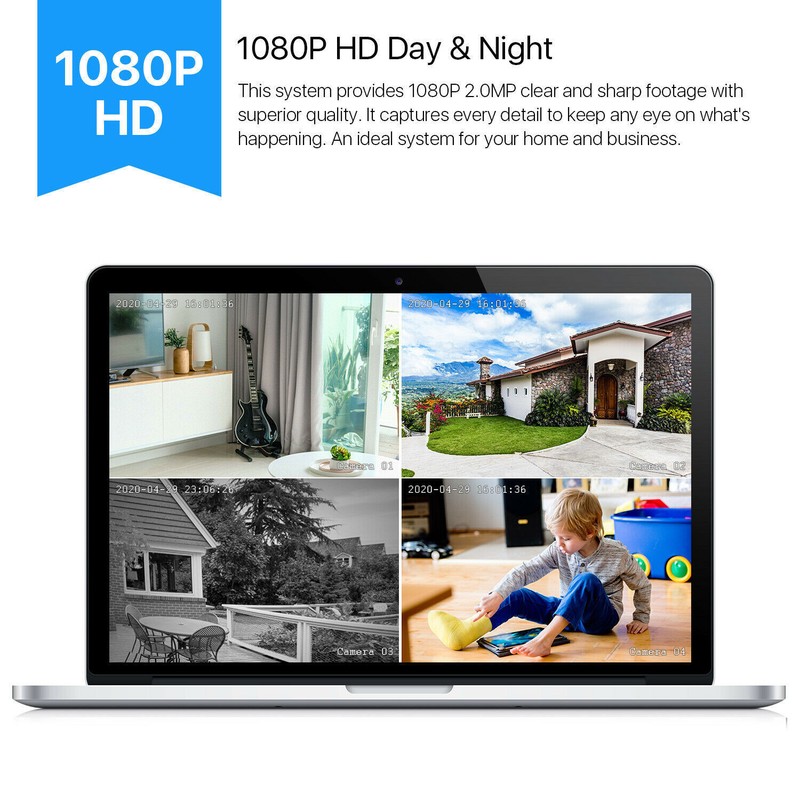 ZOSI H.265+ Outdoor Security Camera System 1080p 8CH 5MP Lite DVR 2TB for Home gallery