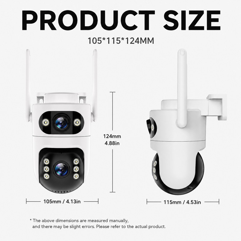 boykeep Outdoor Security Camera 5G Wireless WiFi Dual Lens Smart home PTZ 4PCS gallery
