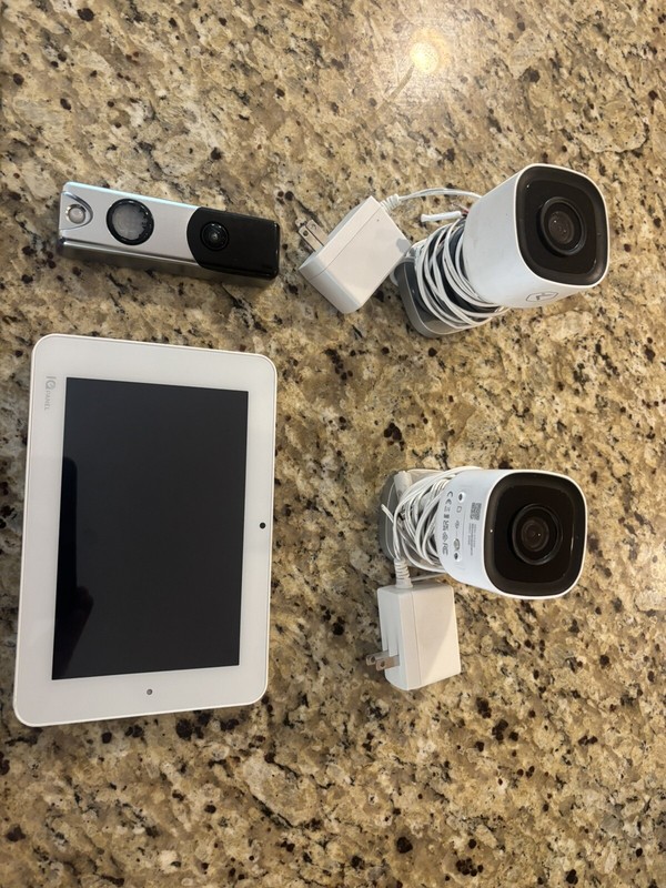Alarm com Cameras w/Control Panel And Doorbell