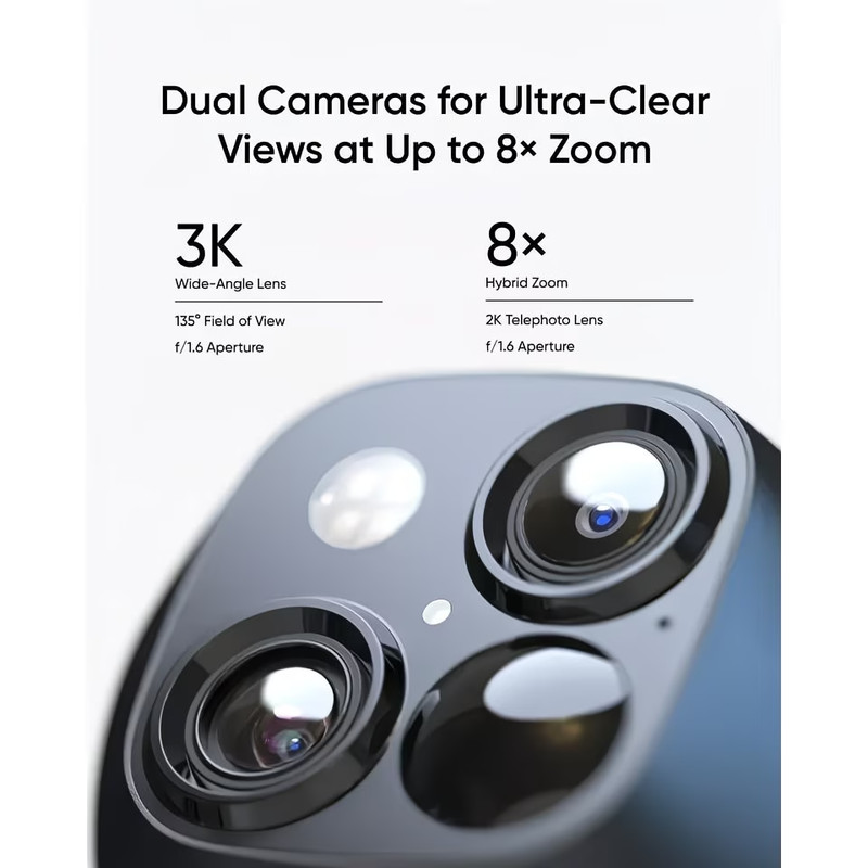 eufy SoloCam S3 Outdoor Solar Security Camera 3K Dual-Cam 360° PTZ Pan Tilt 8X Z gallery