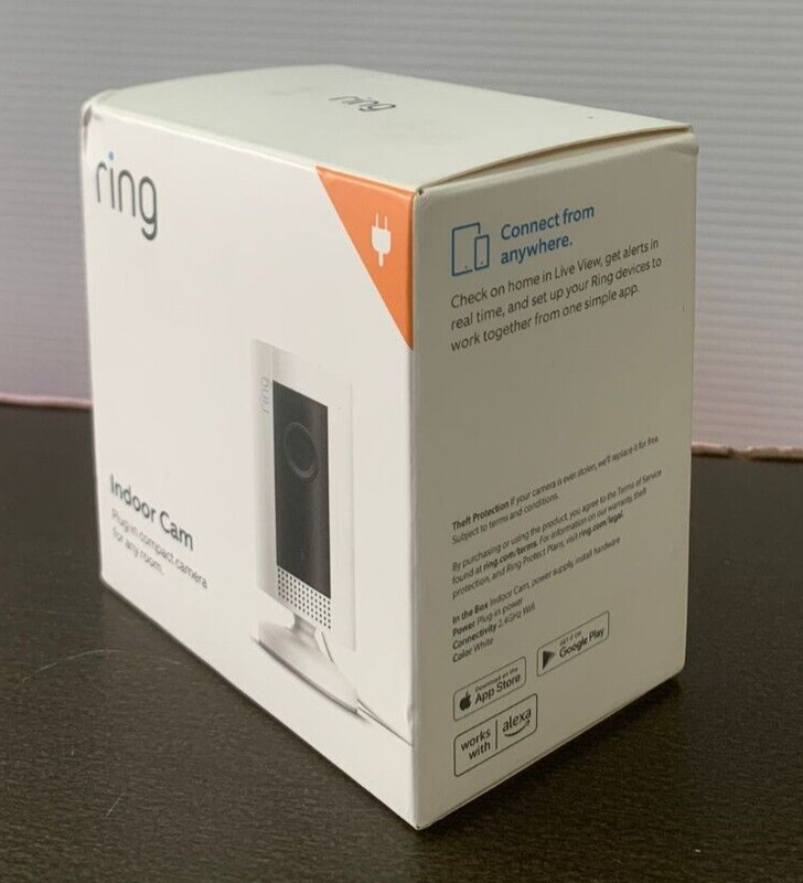 Ring Indoor Cam Plug-In HD Security Camera with Two-Way Talk - White gallery