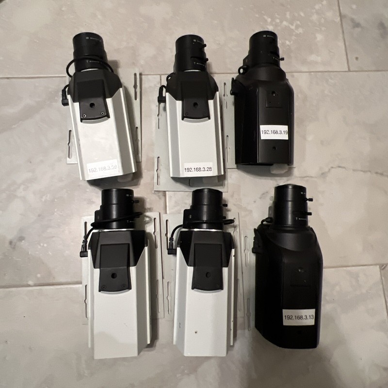 Lot 8 Box SecurityCameras with 8.5mm lense, Onvif Compliant, Day/Night IR, Audio gallery