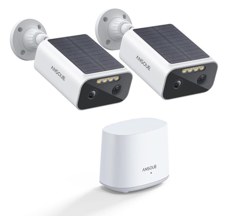 Cameras Wireless Outdoor Home System, No Subscription Fee, Solar Powered & 36…