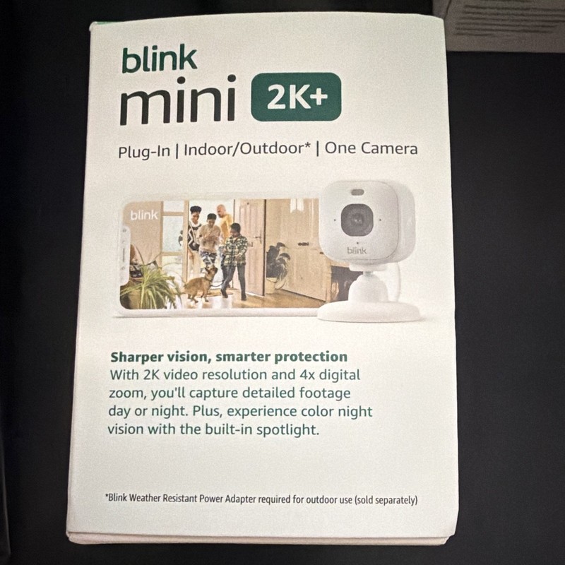 Blink Mini 2K+ 2K Indoor/Outdoor Wi-Fi Plug-In Camera, 2-Way Audio White gallery