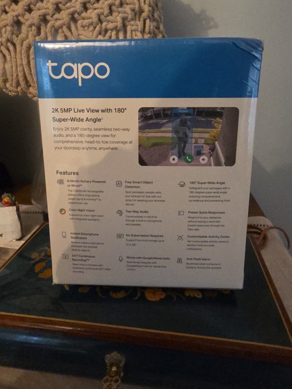 TP-Link Tapo Battery/Wired Smart Video Doorbell 2K 5MP with Chime gallery