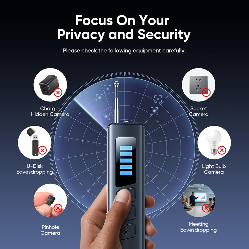 Hidden camera detector travel security tool is suitable for protecting privacy gallery
