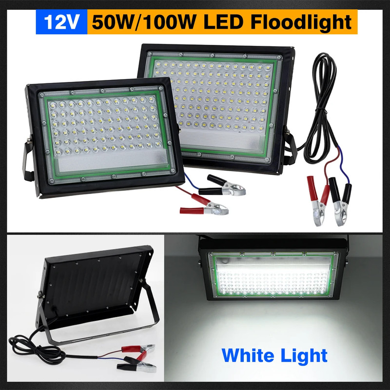 50W/100W LED Outdoor Floodlight with White Light/Warm Light/Rgb with Switch EU P gallery