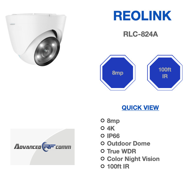 Reolink RLC-824A 4K 8MP