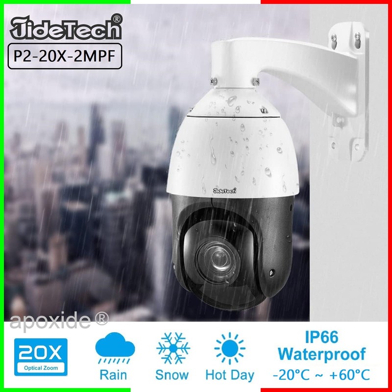 JideTech® P2-20X-2MPF★IP66 PoE PTZ 2MP EXTERNAL IP CAMCORDER★20X OPTICAL ZOOM