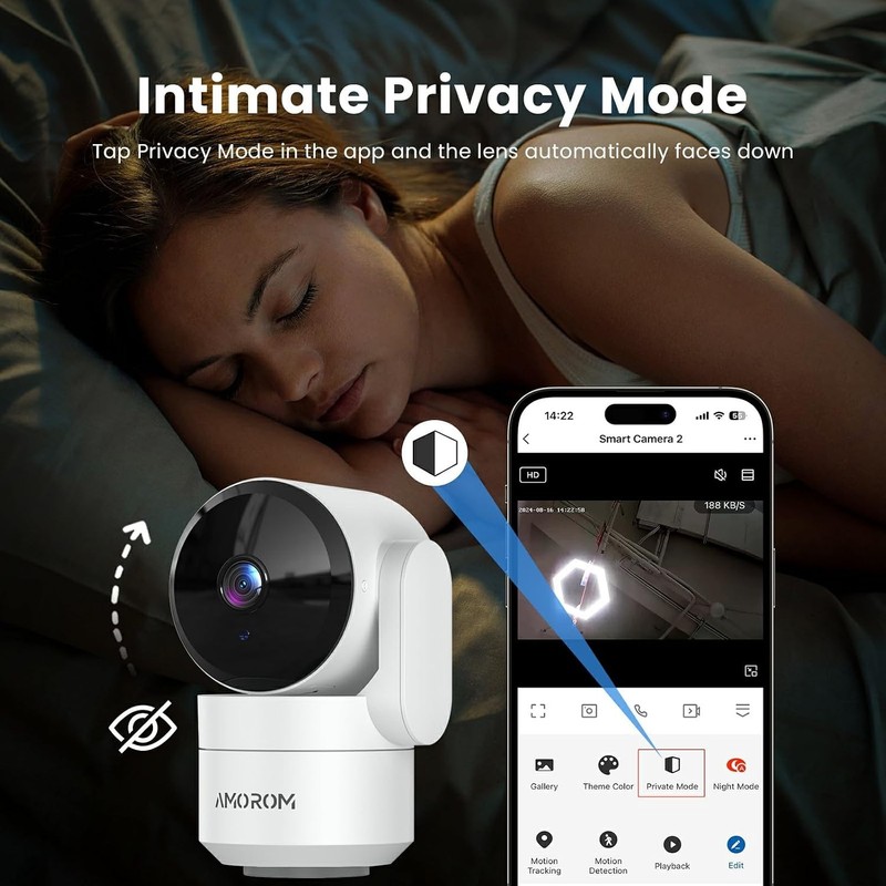 Home Security Camera 2.4G Smart Detector Alarm with AI Elderly Pet Baby Monitor gallery