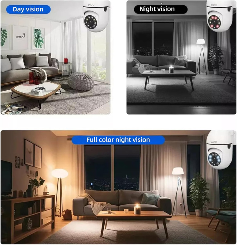 1080P Security Camera Outdoor Corded Power, 3 Pcs 2MP PTZ Wifi Home Camera (2.4G gallery