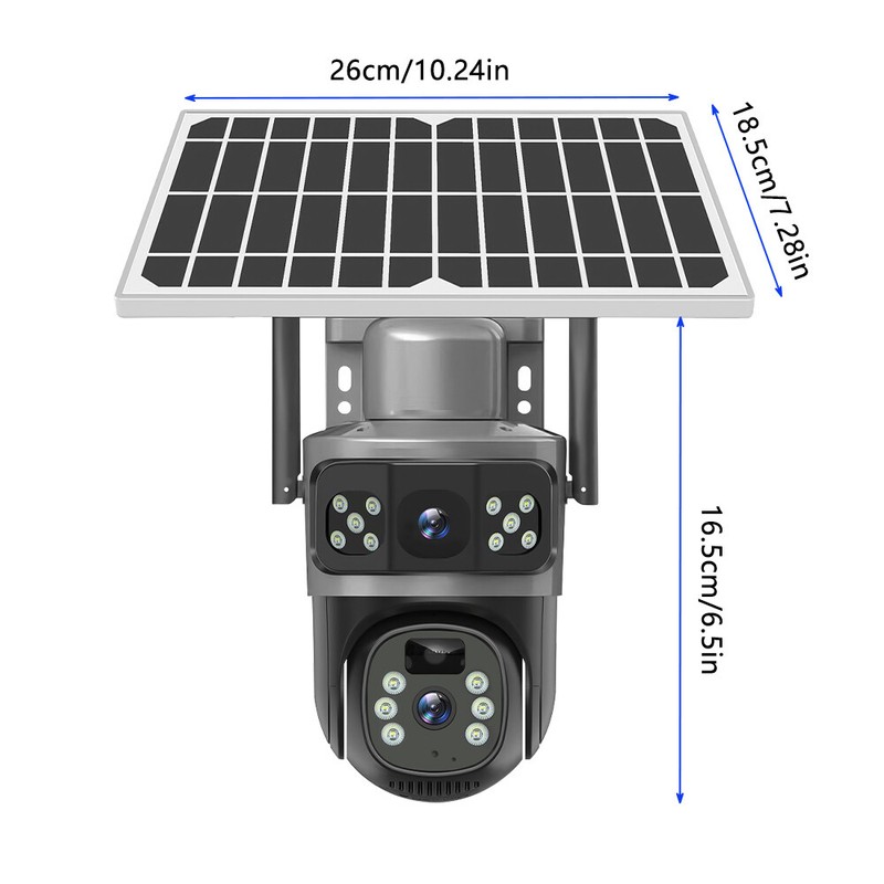 Wireless Solar Battery Security Camera Powered Wifi Outdoor Home System Rotating gallery