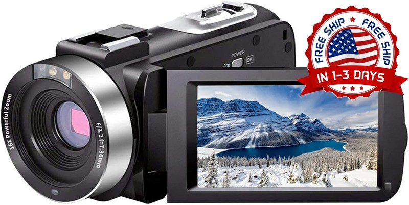Videocámara Videocámara Full HD 1080P 30FPS Grabadora de cámara Vlogging US NEW