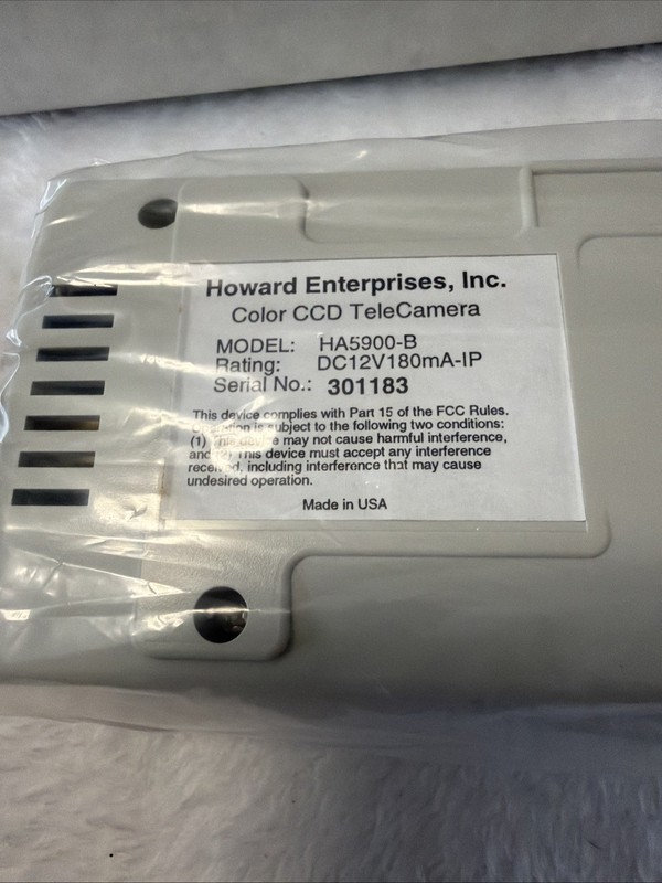 Howard Enterprises Inc. Color Ccd Tele Camera Ha5900-b Pentax Tv Lens 25mm 1:1.4 gallery