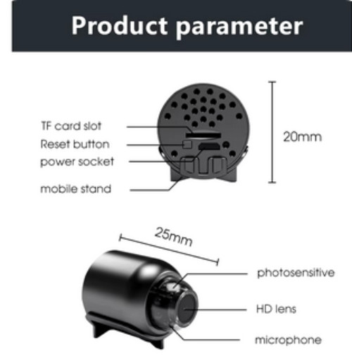 NEW X5 Mini Camera HD1080P Compact Wireless WIFI Camera with Cyclic Recording gallery