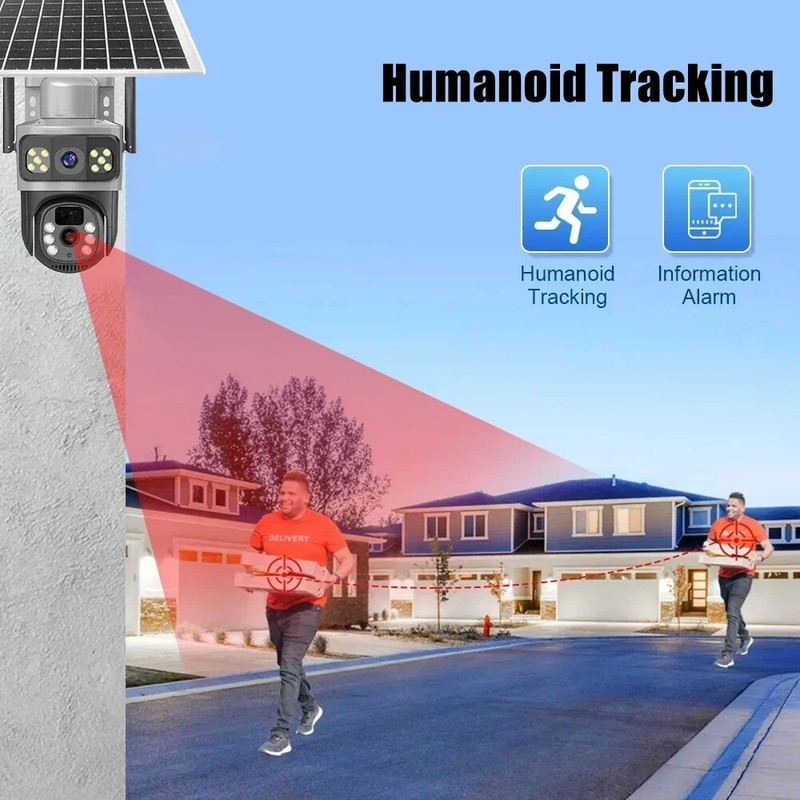 Camaras De Seguridad Solar Exterior 4K Wifi Inalambrica CCTV Con Visión Nocturna gallery
