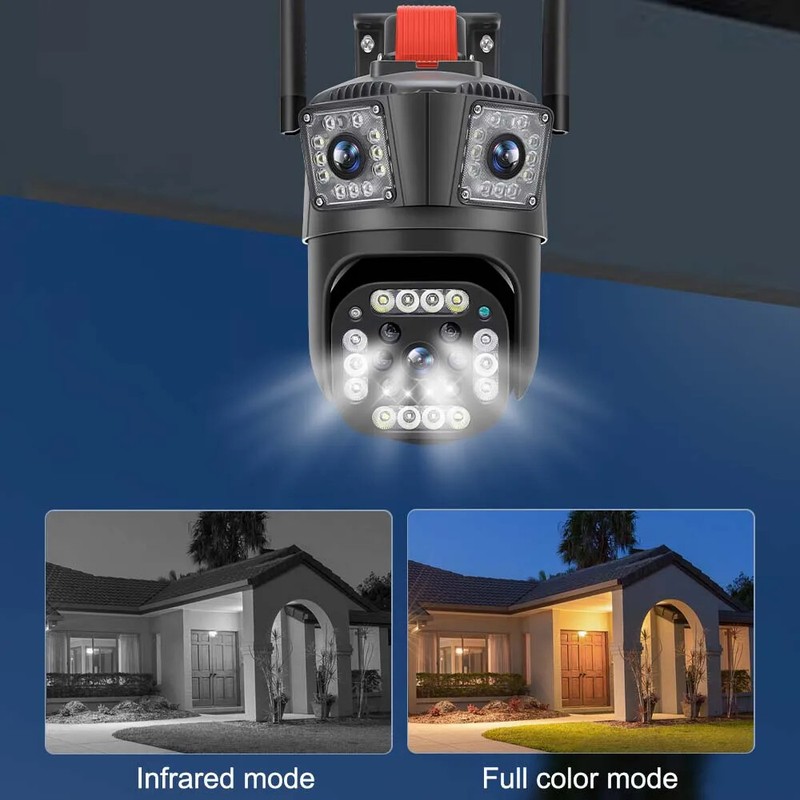 Outdoor Wireless WiFi HD Security Camera 3 Lens Color Night Vision Surveillance gallery