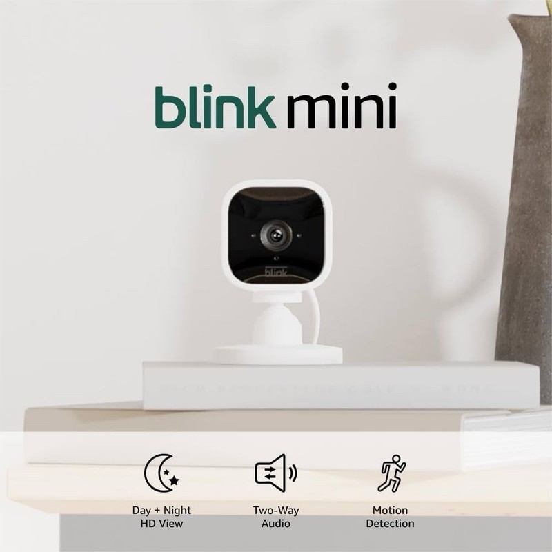 Blink Mini HD Indoor Wi-Fi IP Camera, Motion Detection, Two-Way Audio, Alexa