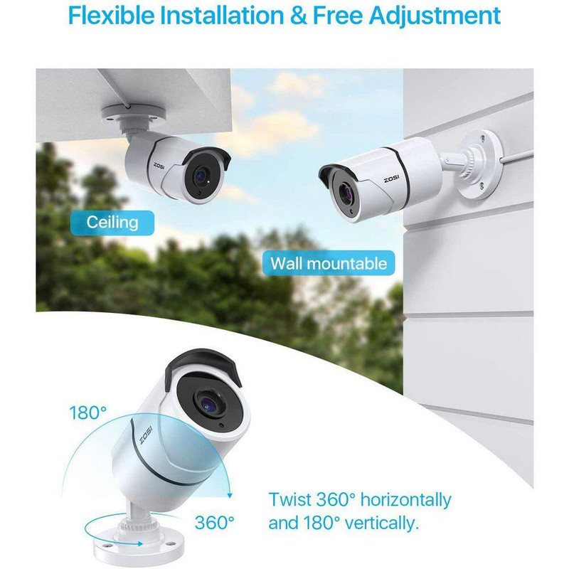 1080P TVI Hardwired Outdoor Bullet Security Camera with Audio Only Compatible fo gallery