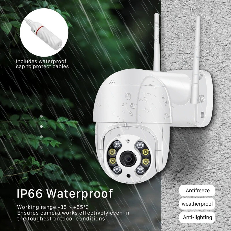 CCTV 5MP Wifi home Security camera Outdoor AI Human Detection Audio 1080P 4Xzoom gallery