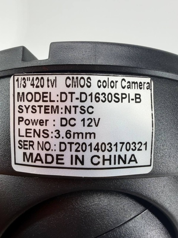 DT-D1630SPI-B CCTV Dome Camera 420TVL CMOS 3.6mm Lens NTSC DC 12V gallery
