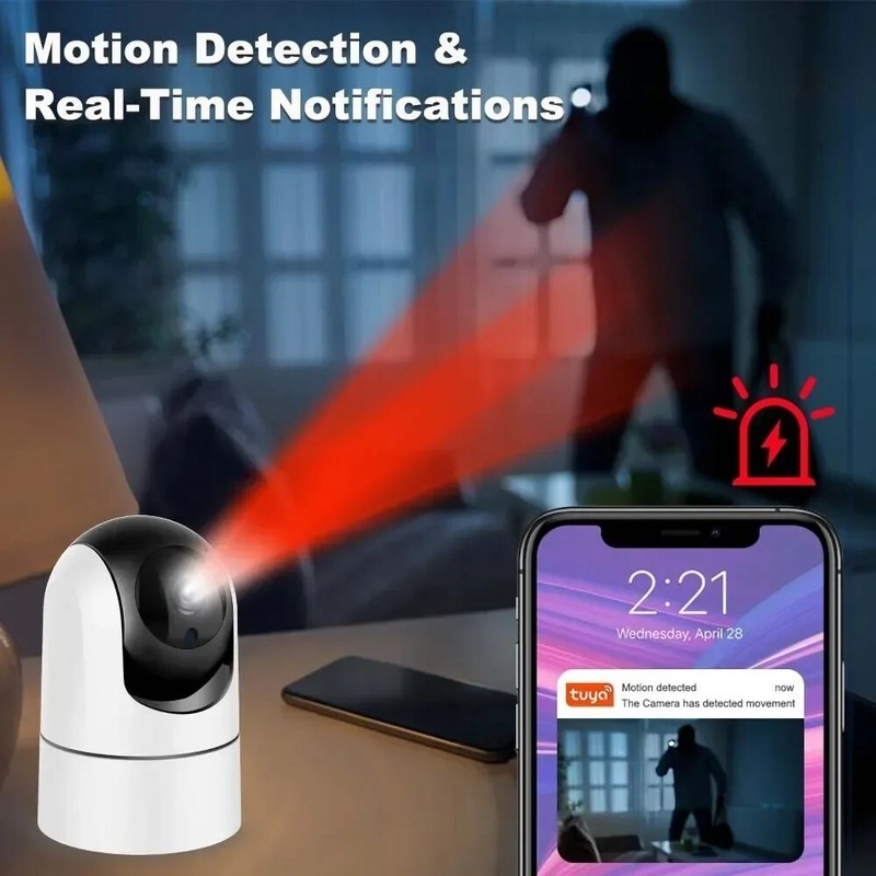 6MP 2.4G/5G WiFi Security Camera Auto Tracking 6x Zoom Night Vision Tuya IP Cam gallery