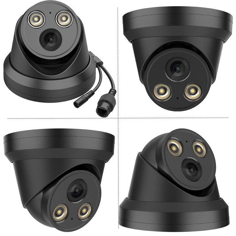 Vikylin 4K 8MP 5MP 4MP Security Camera Full Color IR light ethernet rtsp Black