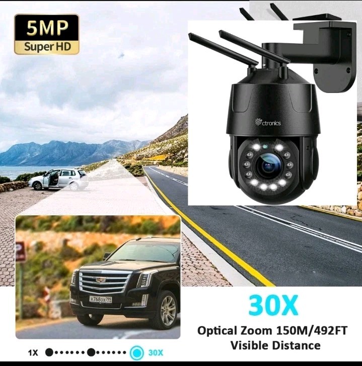 ctronics 5MP 30X Optischer Zoom Metall Überwachungskamera Aussen, 2,4/5GHz WLAN gallery