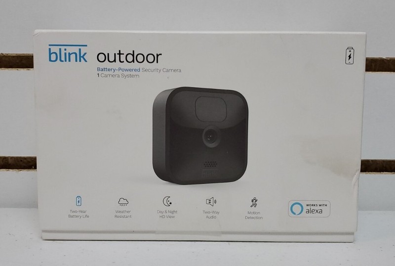 Blink Outdoor Battery-Powered Security Camera (1 Camera) System in Black, Sealed