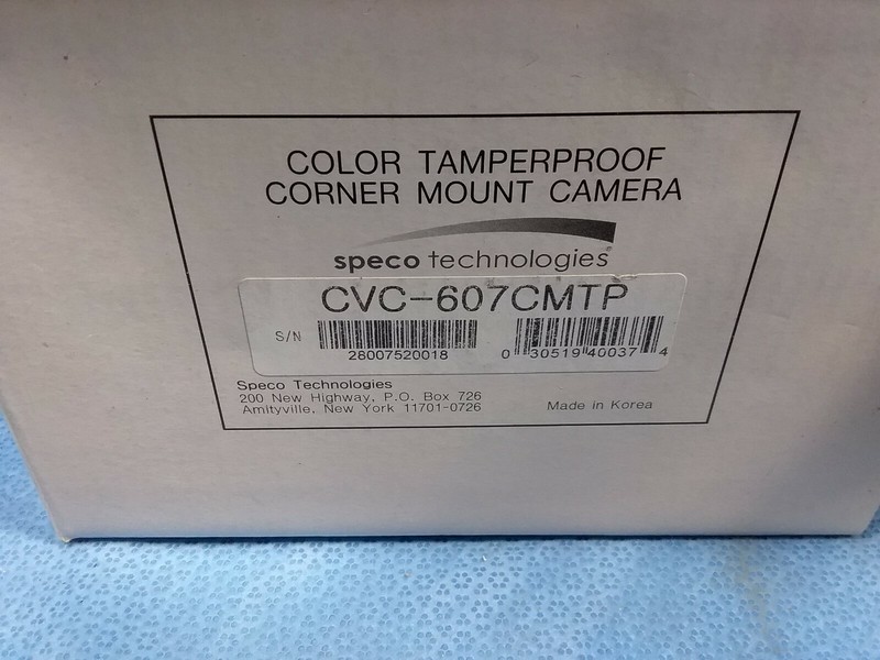 SPECO Technologies CVC-607 CMTP Tamperproof Corner Mount Camera b122 jj nn gallery