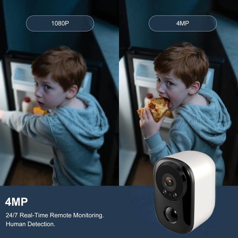 Wireless Outdoor Cameras,Battery Powered 2K Color Night Vision, 5/2.4GHz WiFi... gallery