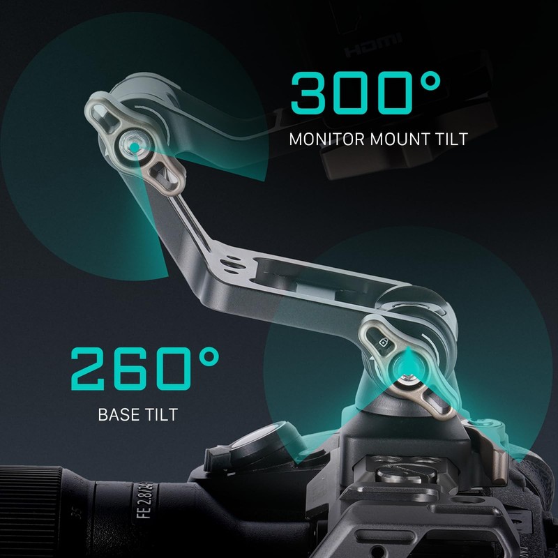 Extended Monitor Mount (NATO) | Adjustable Dual Swivel Arm with 1/4"-20 Threa... gallery