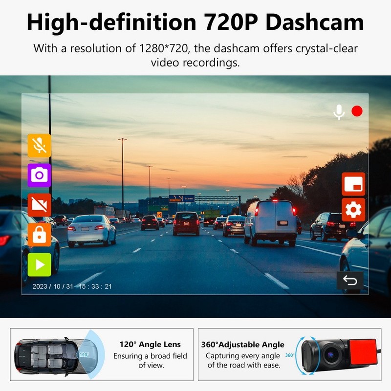 A100 Dashcam USB Type Front Camera For Eonon Android Car Stereo w/ DVR Function gallery